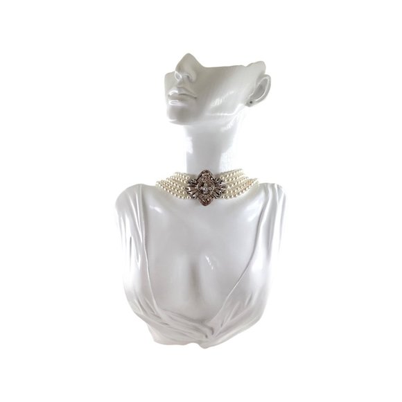 1980s Jacky de G Paris Runway Pearl Necklace, Dog Collar Choker, Collectible - Picture 15 of 16